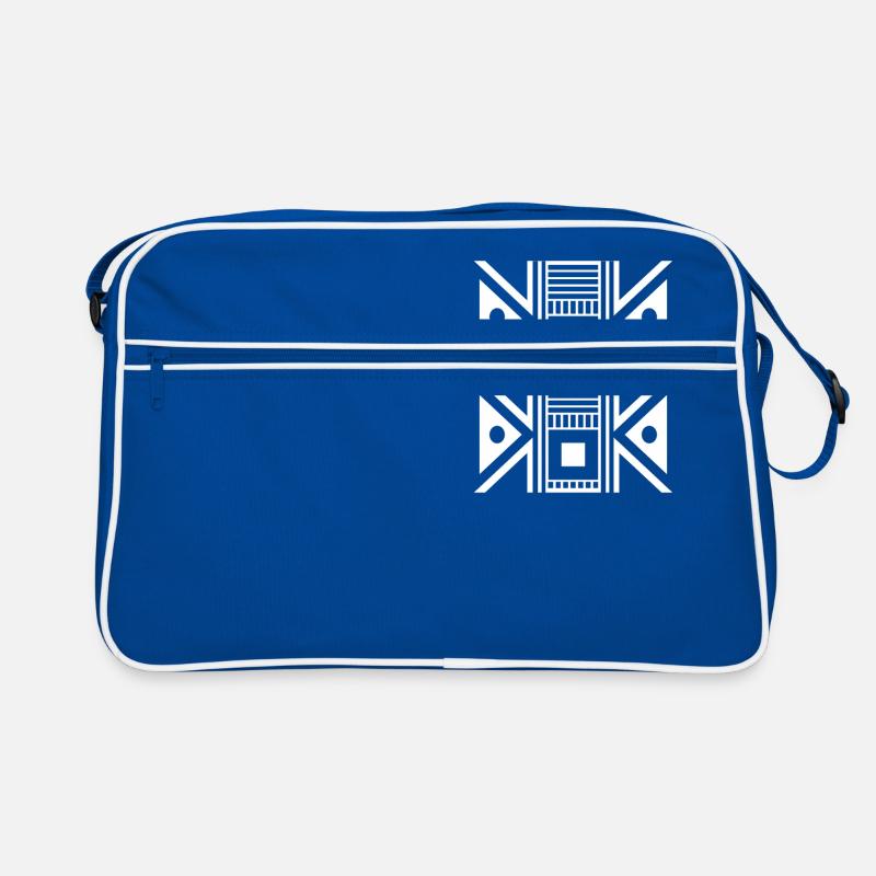 beautiful pattern design white Retro Bag