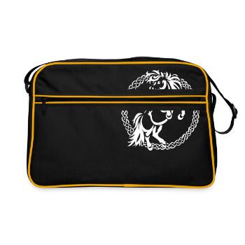 Shetty Pony Tribal Tatouage Blanc Celtique Cadeau - Sac Retro - noir/or - Devant