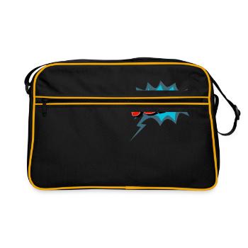 Super Comic Lettering Symbol - Retro Tasche - Schwarz/Gold - Vorne