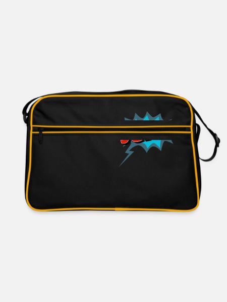 Super Comic Lettering Icon - Retro Bag - black/gold - Front