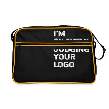 Je juge en silence votre logo Funny Designer - Sac Retro - noir/or - Devant