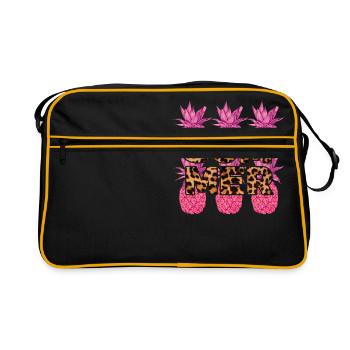 Ananas d'été - Sac Retro - noir/or - Devant