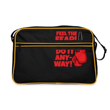Fell the fear, boxing - Retro Bag - black/gold - Front