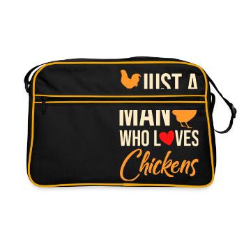 Chicken Owner Poultry Farmer Gag - Retro Bag - black/gold - Front