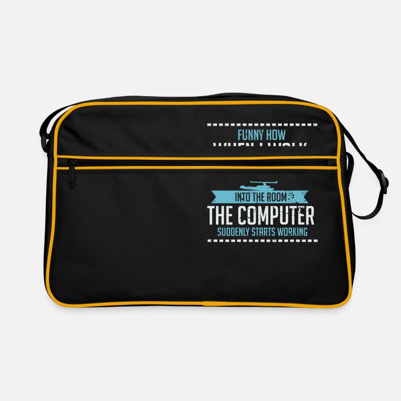 Computer Geek Shirt: Tech Support I Software Retro Tasche