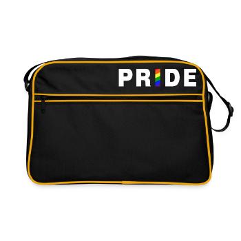 Stolz im Flug - Retro Tasche - Schwarz/Gold - Vorne