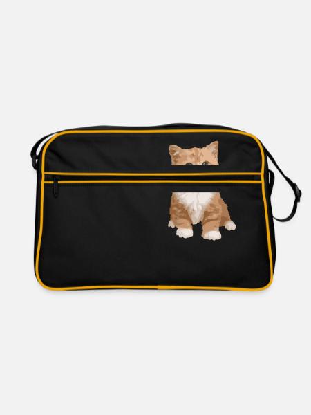 chat - chat - Sac Retro - noir/or - Devant
