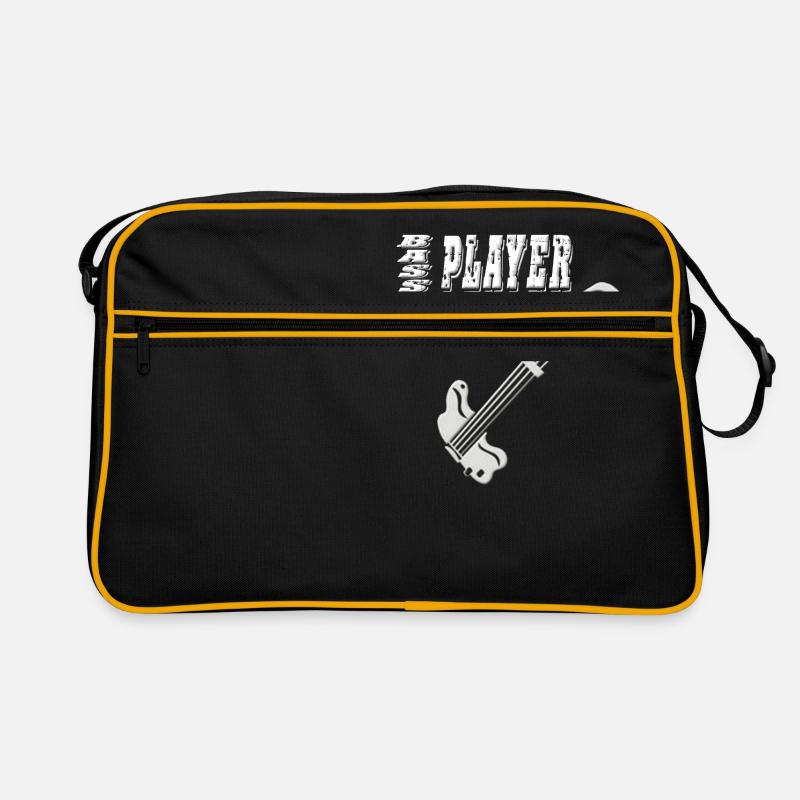 Bass Player - Retro Tasche - Schwarz/Gold