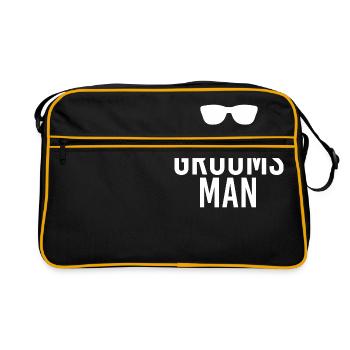 Bachelor Party Grooms Man Best Man Gift Idea - Retro Bag - black/gold - Front