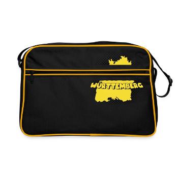 Baden-Württemberg Baden Württemberg Bawü Ländle - Retro Tasche - Schwarz/Gold - Vorne