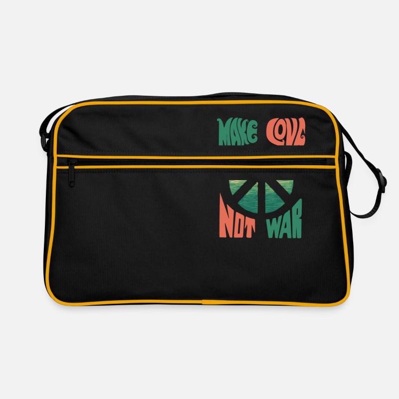 Make Love not war Retro Tasche