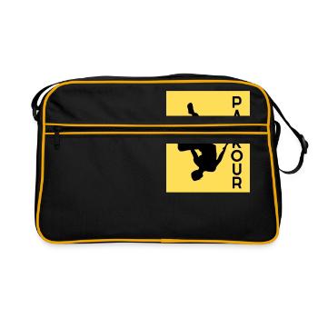 Le parcours Fitness Style free runner - Retro Tasche - Schwarz/Gold - Vorne
