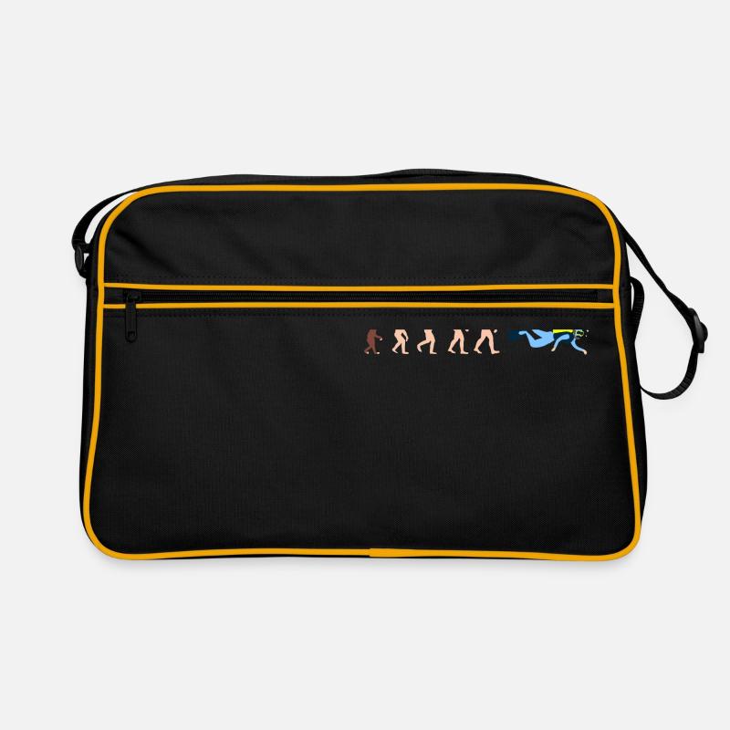 Plongée Sous-marine Human Evolution Plongeur Cadeau amusant - Sac Retro - noir/or