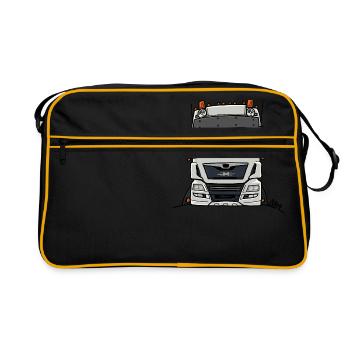 0819 M camion blanc - Sac Retro - noir/or - Devant