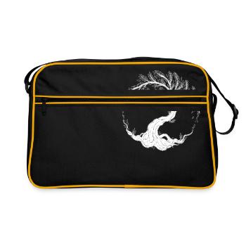 Baum des Lebens. - Retro Tasche - Schwarz/Gold - Vorne