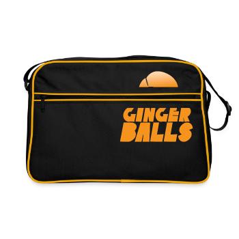 Ginger balls with flaming red hair - Retro Bag - black/gold - Front