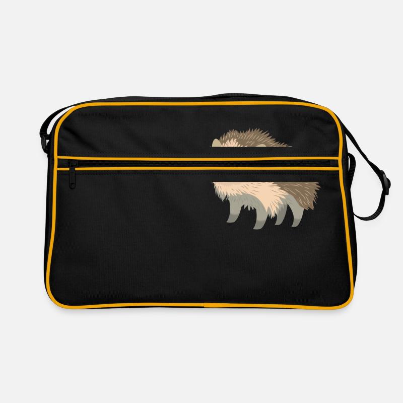 mignon petit hérisson geek dans des verres Sac Retro