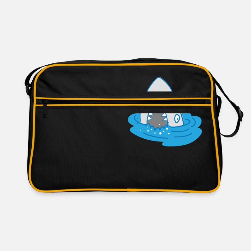shark with open mouth Retro Bag
