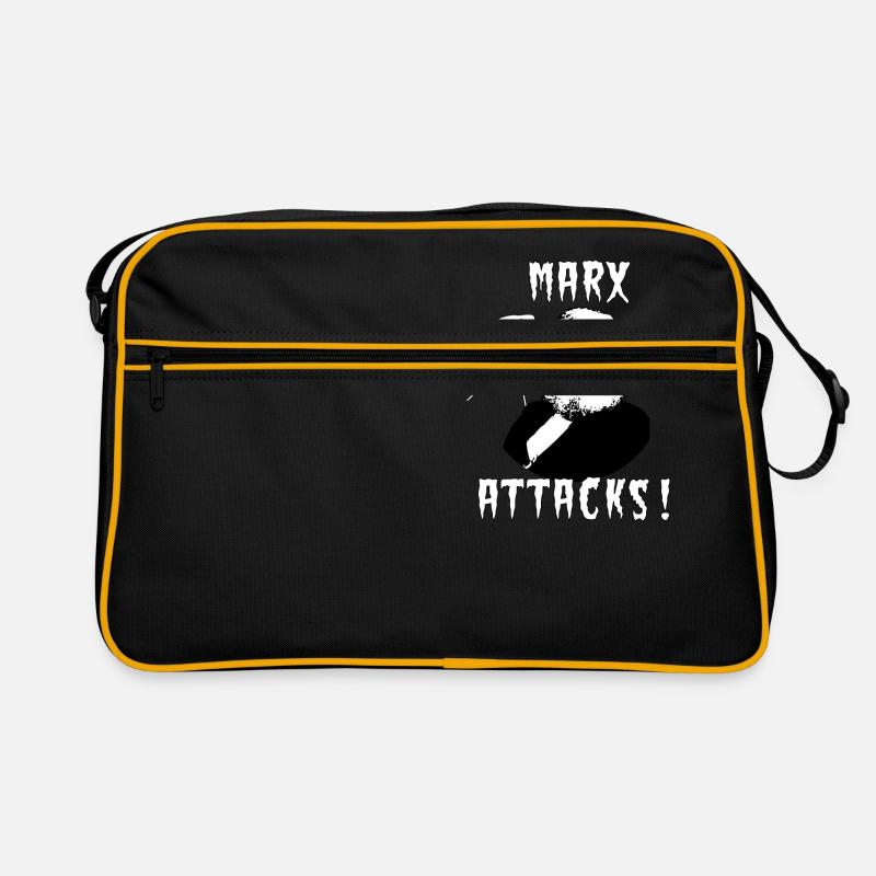 MARX ATTACKS ! - Sac Retro - noir/or