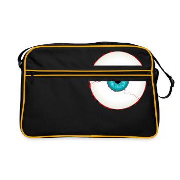 Eyeball turquoise blue (DDP) - Retro Bag - black/gold - Front