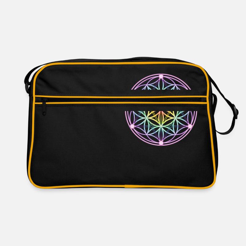 Graine de vie et tétraèdre Sac Retro