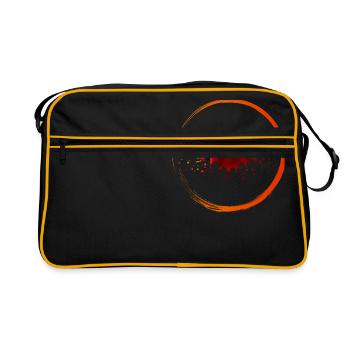 Rote Fledermaus - Retro Tasche - Schwarz/Gold - Vorne
