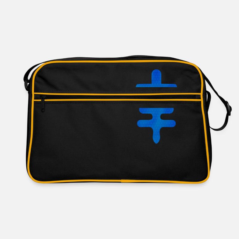 Idée cadeau Adinkra Symbol Power Okodee Mmowere - Sac Retro - noir/or
