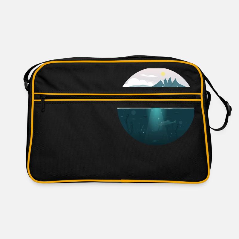 Dernier lancer - Illustration de pêche sur glace - Pêche Sac Retro