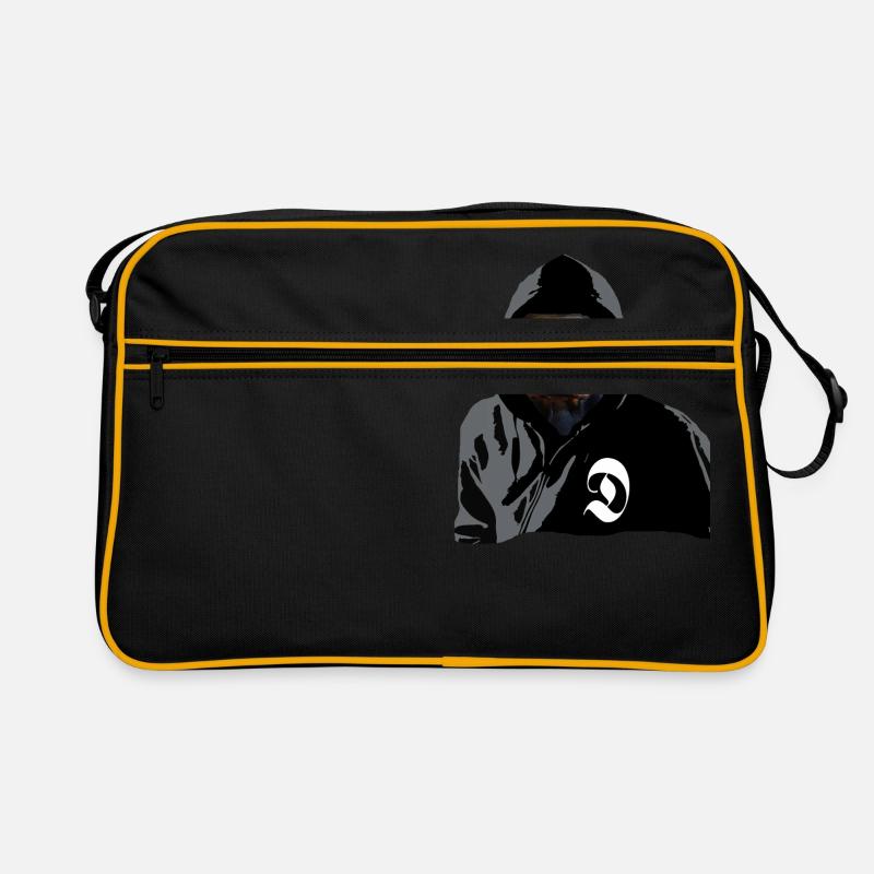 Doberman chien de race, Doberman - Sac Retro - noir/or