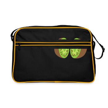 kiwi fendant 2 morceaux de kiwi - Sac Retro - noir/or - Devant