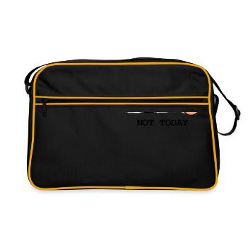 Vache paresseuse - Not today - Sac Retro - noir/or - Devant