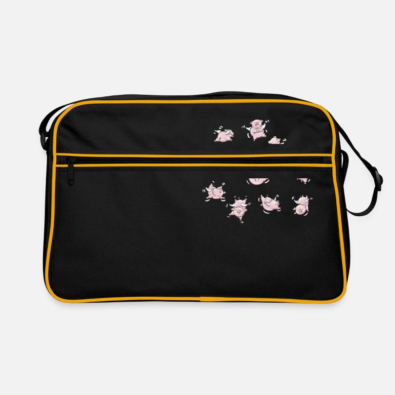 Pigs Fly - Retro Tasche - Schwarz/Gold