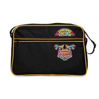 Jour de crâne de sucre des morts - Sac Retro - noir/or - Devant
