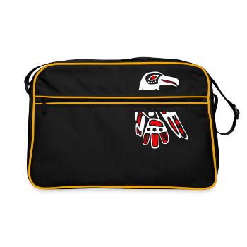 Haida Raven Funny gift idea - Retro Bag - black/gold - Front