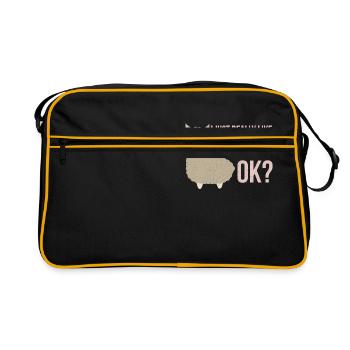 Lama J'aime vraiment les lamas, idée cadeau OK - Sac Retro - noir/or - Devant