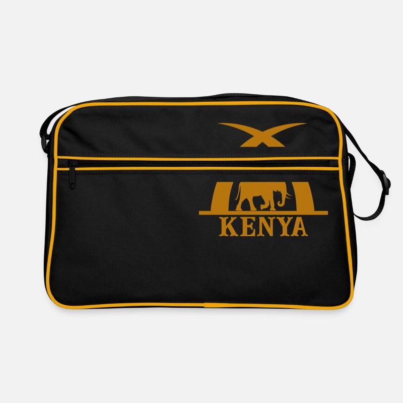 Ivory and elephant with inscription KENYA Retro Bag