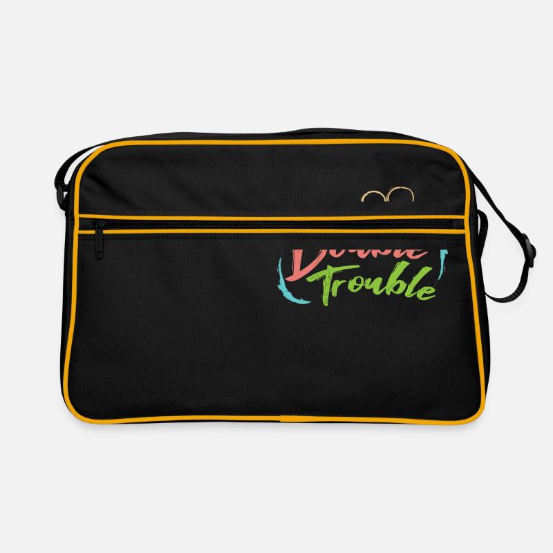 Gemini Double Trouble Twin Twins Gift Idea Retro Bag