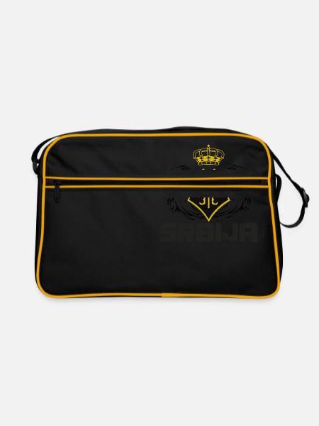 Srbija - Retro Tasche - Schwarz/Gold