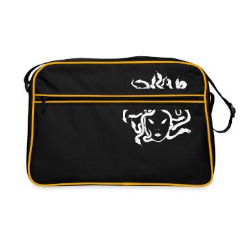 Greek Medusa gorgoneion protection gift idea - Retro Bag - black/gold - Front