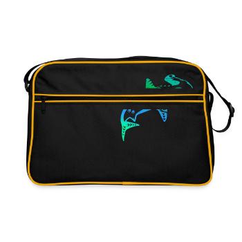 Maori requin marteau requin marteau requin tatouage tribal - Sac Retro - noir/or - Devant