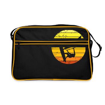 Windsurfer retro sunset - Sac Retro - noir/or - Devant