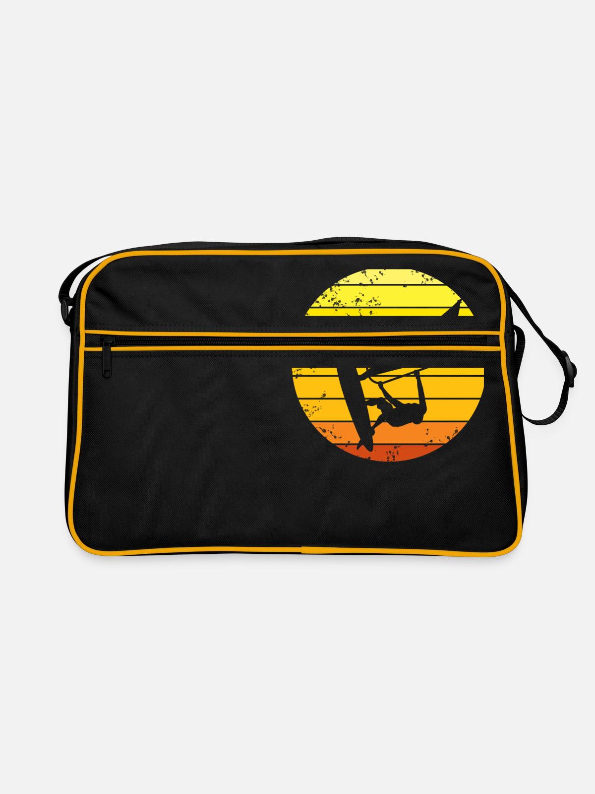 Windsurfer retro sunset - Sac Retro - noir/or - Devant