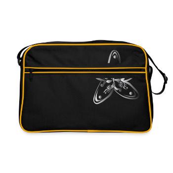 Idée de cadeau syllabe plumeria fleur hawaïenne - Sac Retro - noir/or - Devant