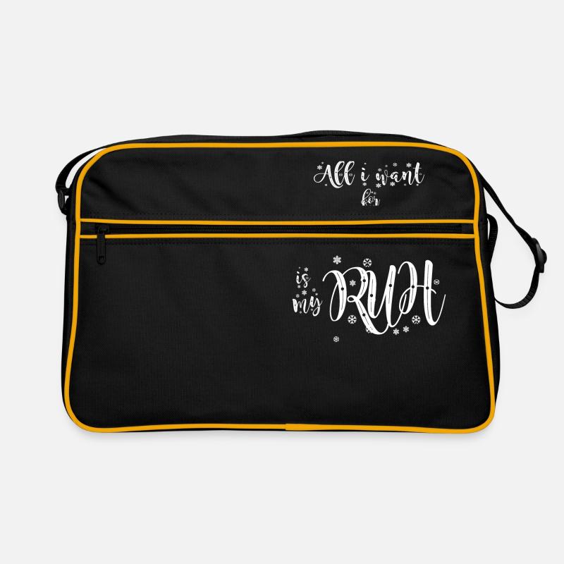 All i want for Christmas is my Ruh! - Retro Tasche - Schwarz/Gold