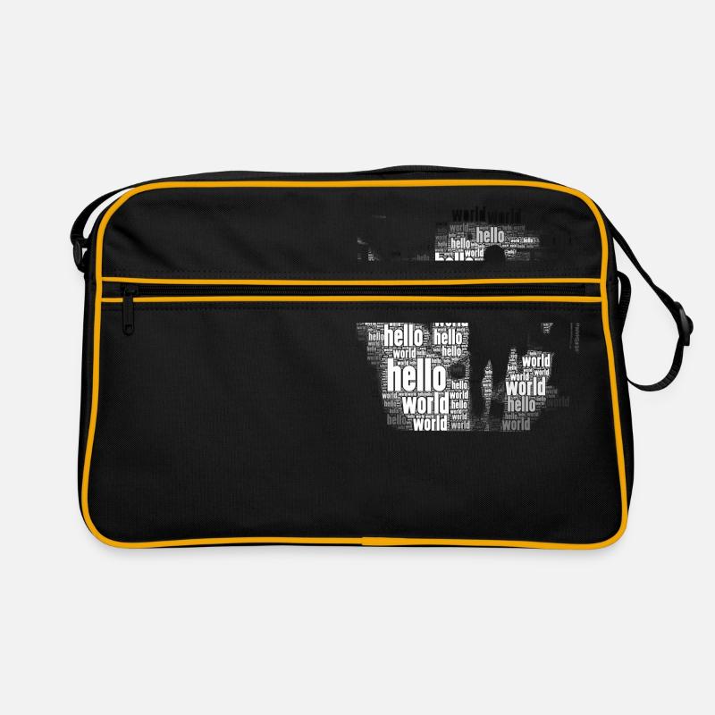 hello world - Retro Tasche - Schwarz/Gold