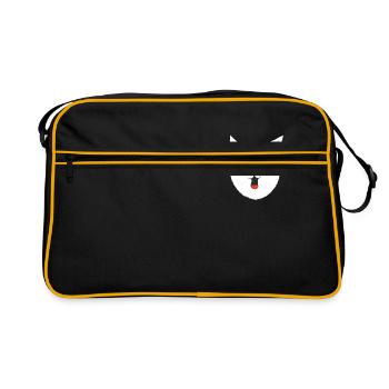 Mignon et heureux petit sourire de renard - Sac Retro - noir/or - Devant
