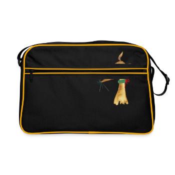 Greyhound fawn - Retro Bag - black/gold - Front