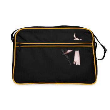 Greyhound red fawn - Retro Bag - black/gold - Front