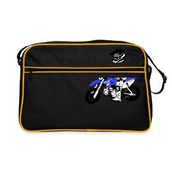 Kinder Motocross - KIDS MX - Retro Tasche - Schwarz/Gold - Vorne