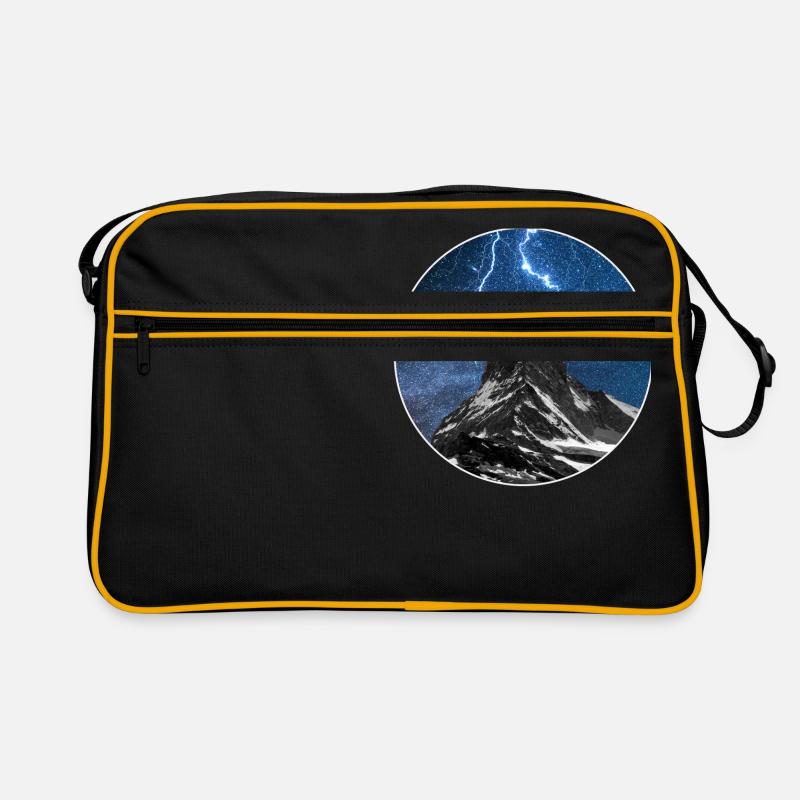 Thunderstorm over the Matterhorn - Retro Bag - black/gold